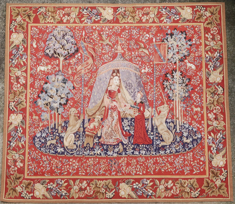 Chinese tapestry La Dame a la Licorne 